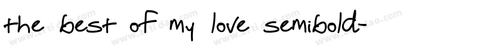 the best of my love semibold字体转换